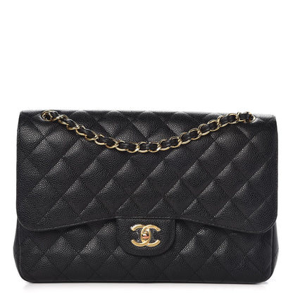 Chanel Caviar Quilted Jumbo Double Flap Black 1 of 10