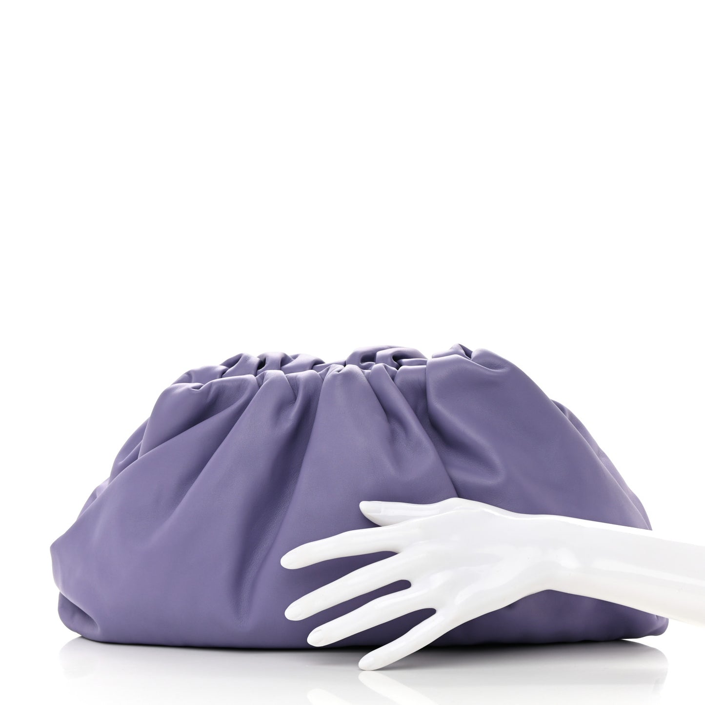 Smooth Butter Calf The Pouch Oversized Clutch Purple