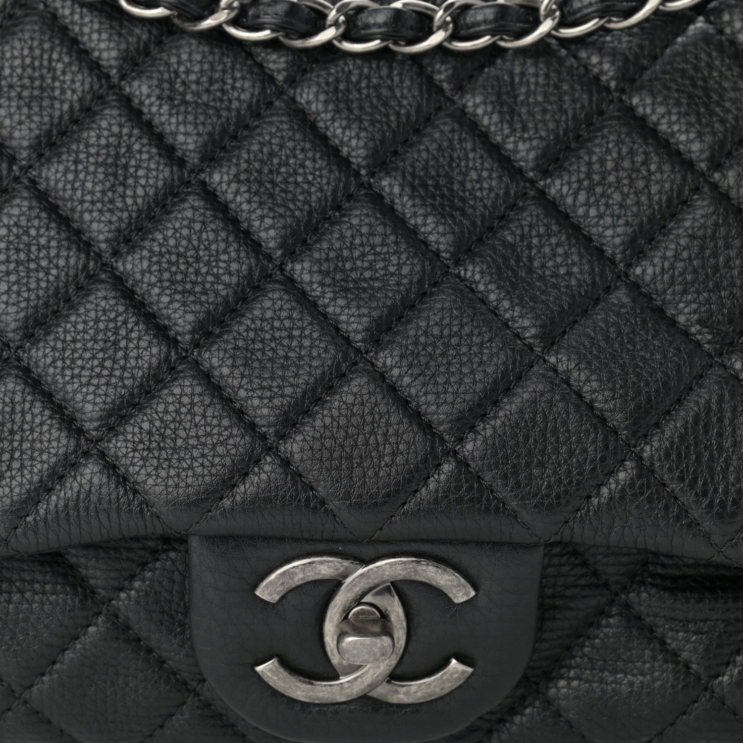 Chanel Calfskin Quilted XXL Travel Flap Bag Black 8 of 10