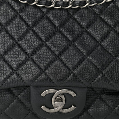 Chanel Calfskin Quilted XXL Travel Flap Bag Black 8 of 10
