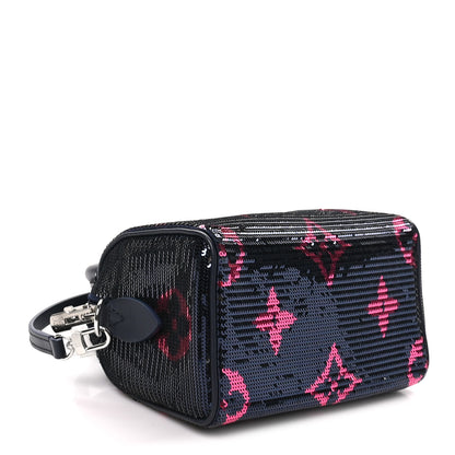Louis Vuitton Giant Monogram Sequins Speedy Bandouliere 18 Navy Fuchsia 3 of 8
