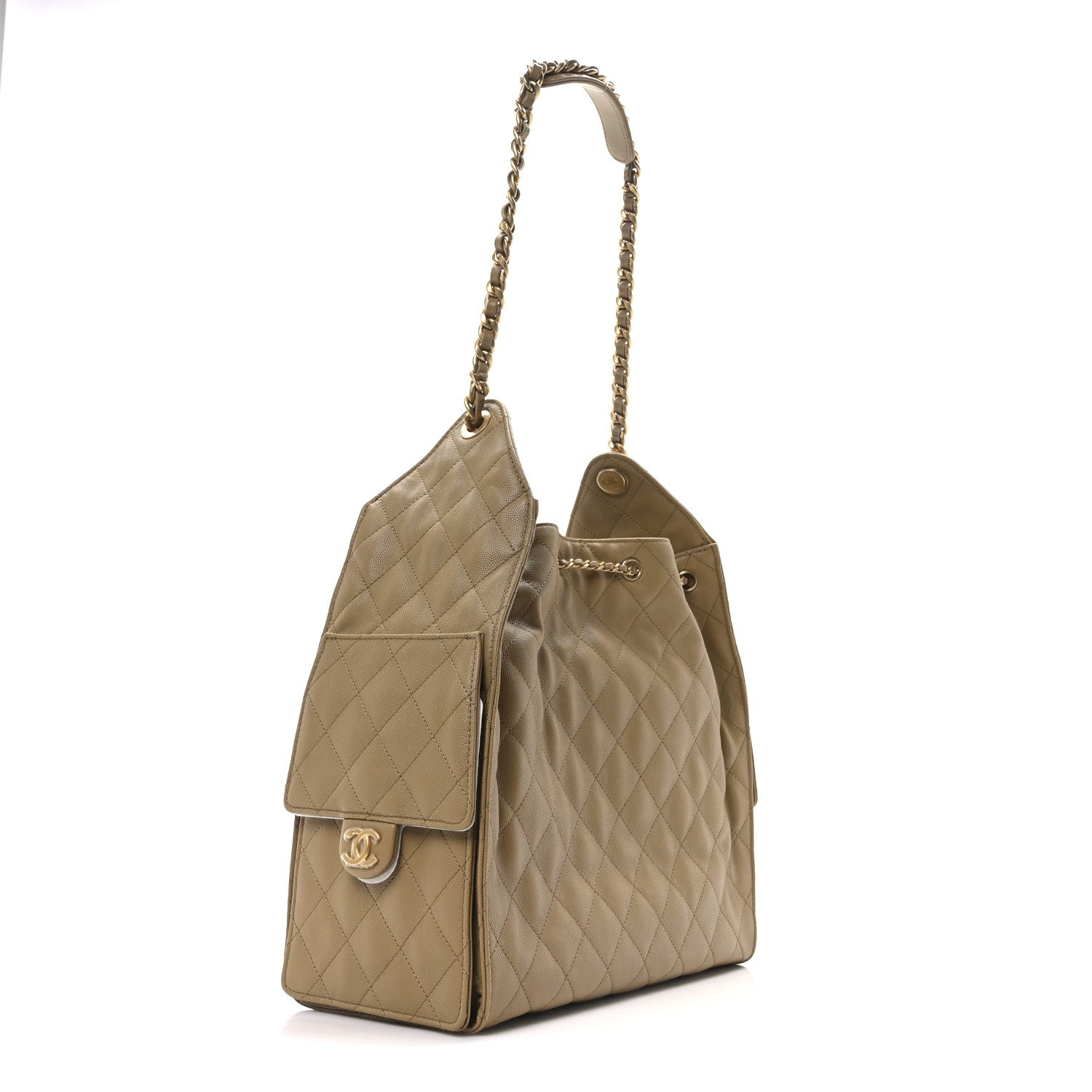 Chanel Caviar Quilted Medium Chanel 25 Handbag Dark Beige 4 of 12