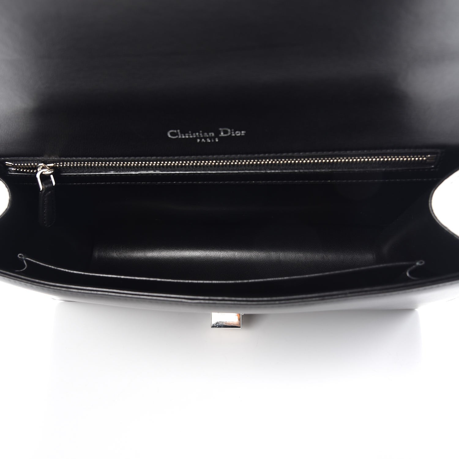 Christian Dior Lambskin Python Large Diorama Flap Bag Black White 5 of 7