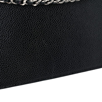 Chanel Caviar Timeless CC Wallet On Chain WOC Black 16 of 17