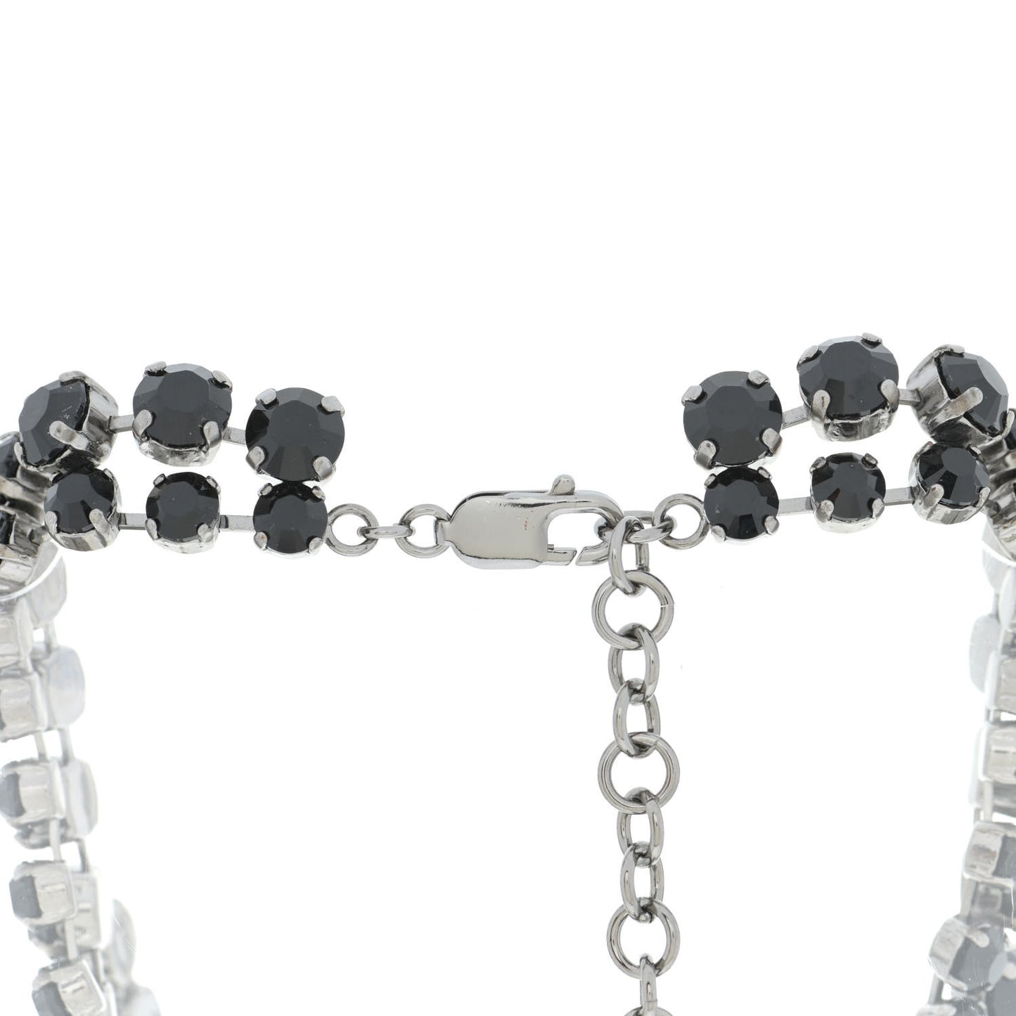 Crystal Necklace Black Silver
