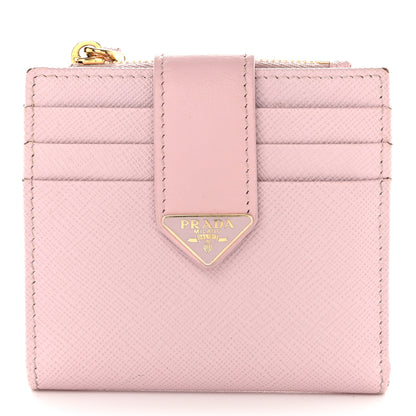 Prada Saffiano Small Triangle Wallet Alabastro 1 of 7