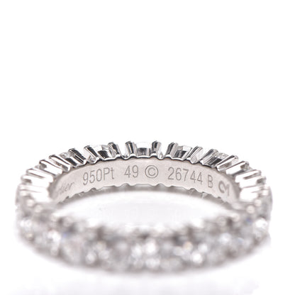 Cartier Platinum Diamond 2.81ct Destinée Wedding Band Ring 49 4.75 5 of 8