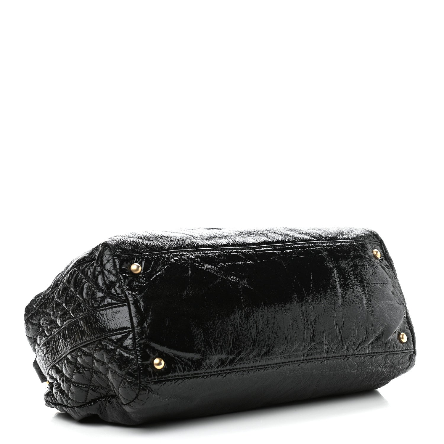 Chanel Vinyl Medium Rock and Chain Bowler Black 3 of 13