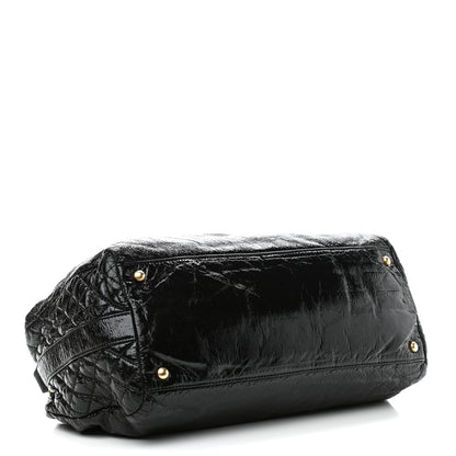 Chanel Vinyl Medium Rock and Chain Bowler Black 3 of 13