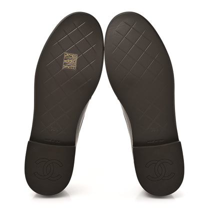 Chanel Lambskin Quilted CC Turnlock Loafers 38.5 Brown 5 of 9