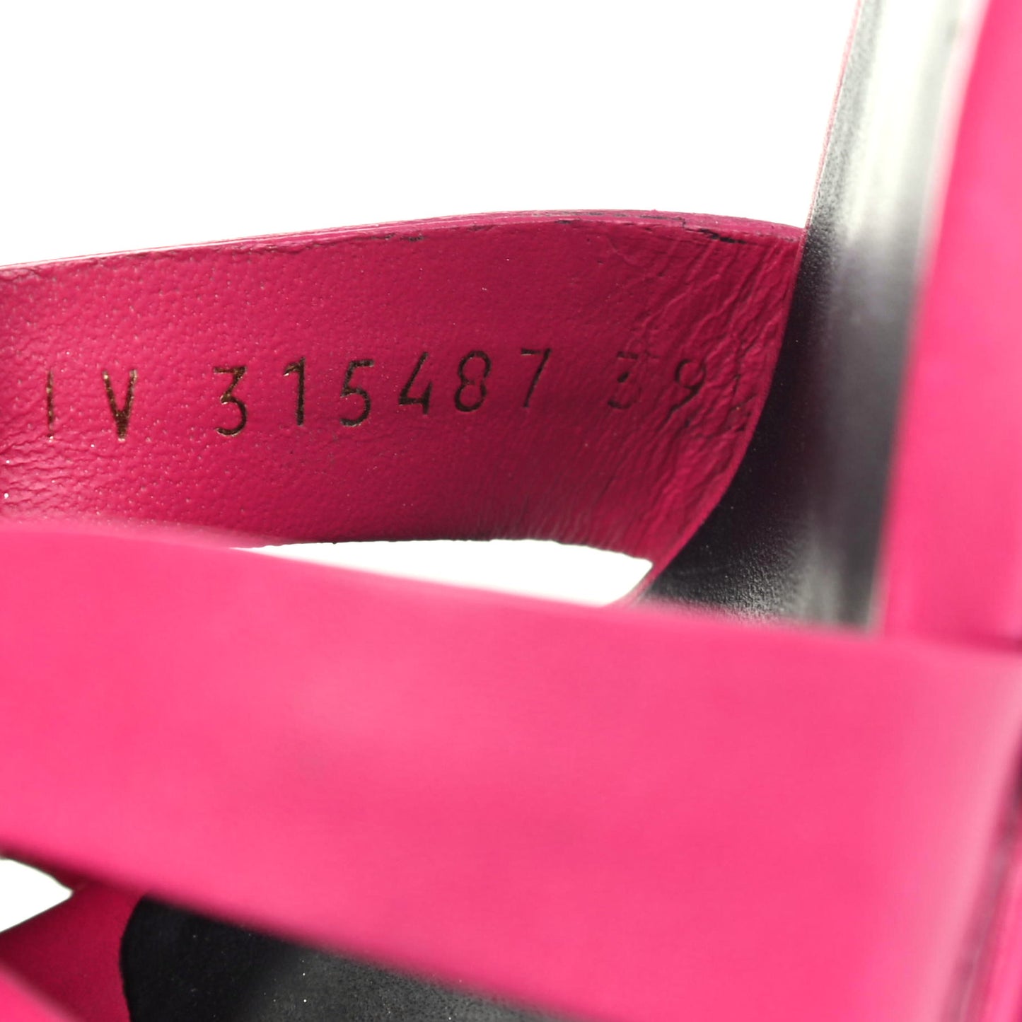 Calfskin Tribute 105 Platform Sandals 39.5 Fuchsia