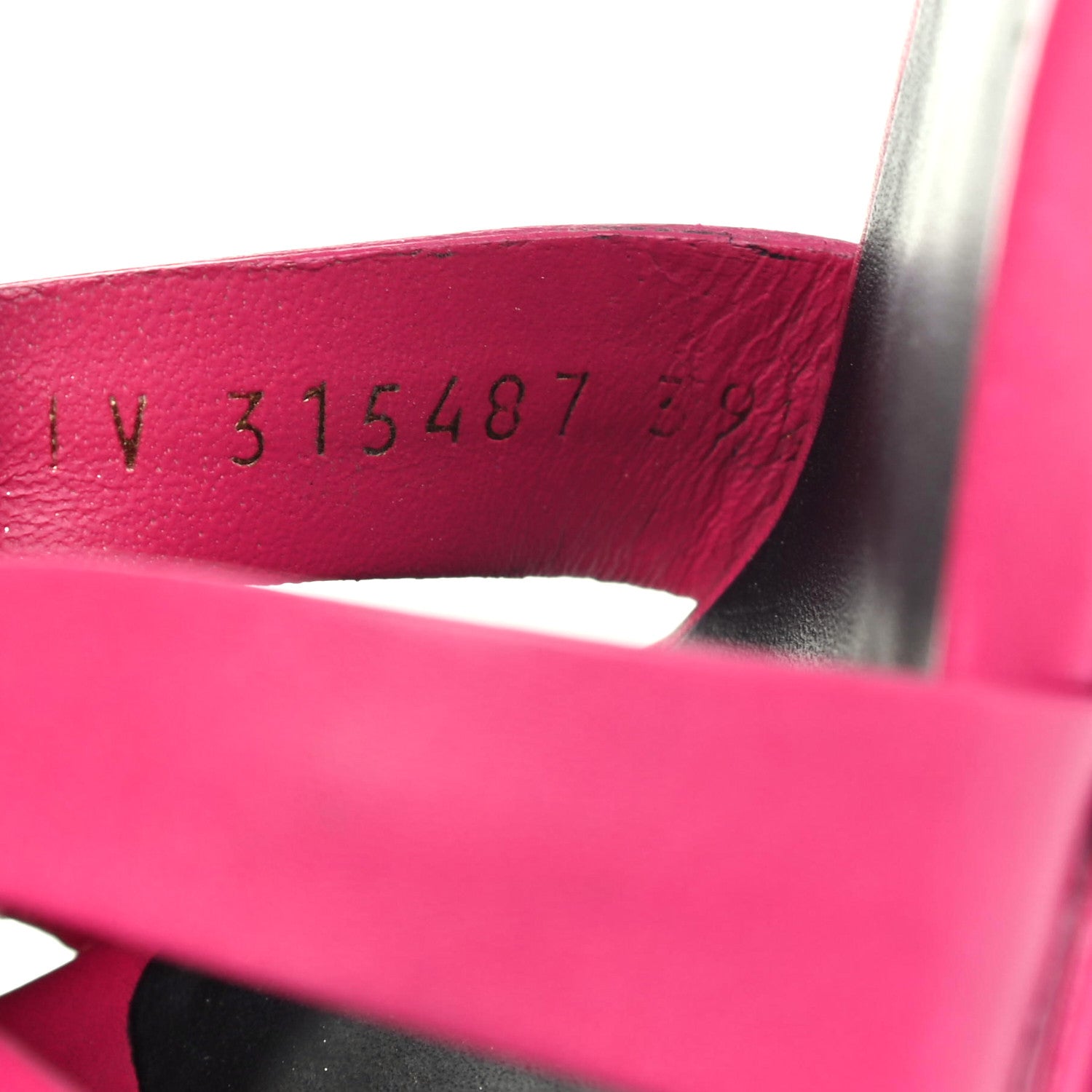 Saint Laurent Calfskin Tribute 105 Platform Sandals 39.5 Fuchsia 9 of 28
