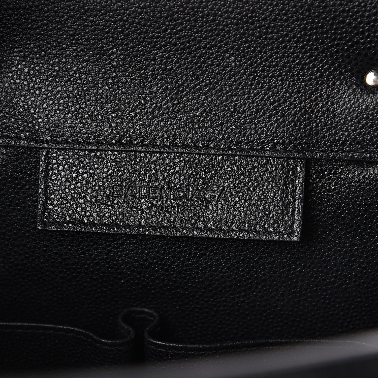 Balenciaga Grained Calfskin Papier Flap Tote Black 5 of 8