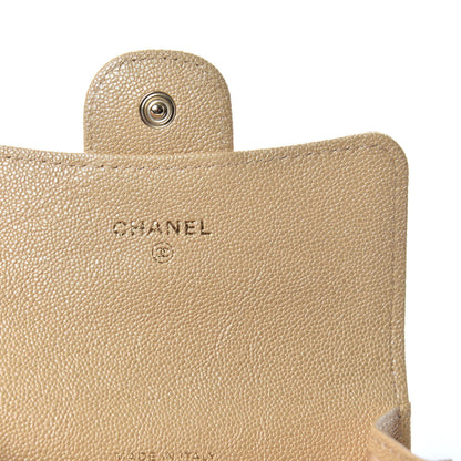 Chanel Iridescent Caviar Quilted Flap Card Holder Beige 6 of 8