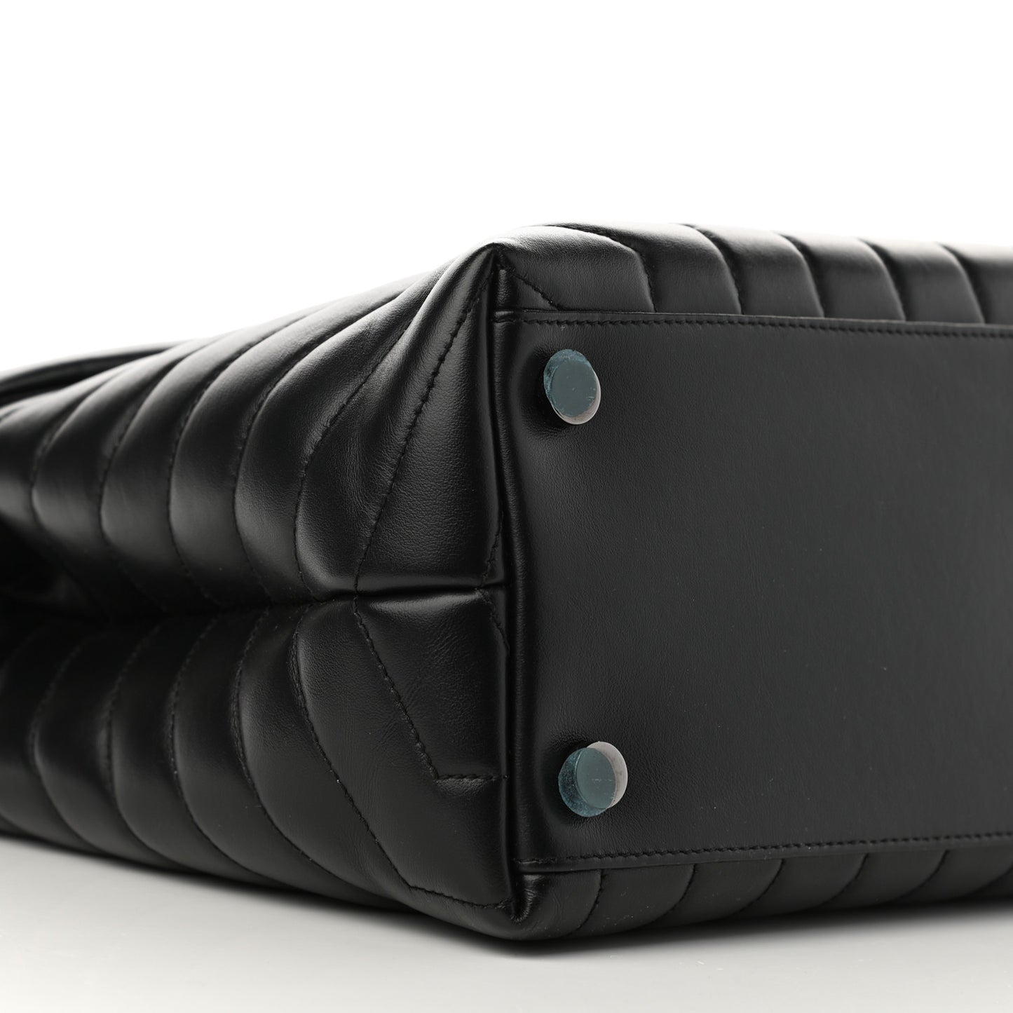 Calfskin Y Quilted Monogram Large Loulou Chain Satchel Black