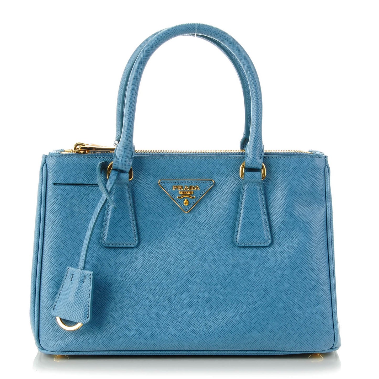 Saffiano Galleria Mini Double Zip Tote Aviazione