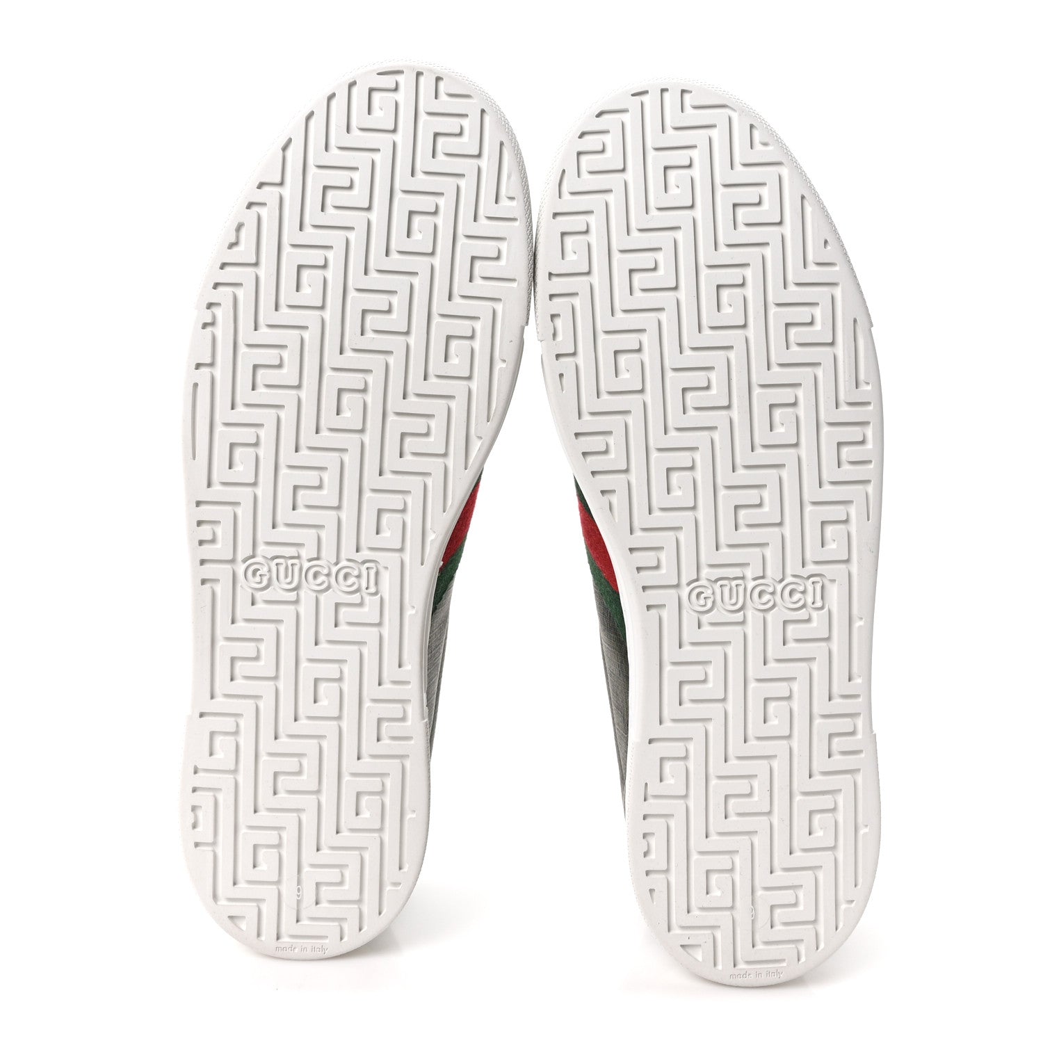 Gucci GG Supreme Monogram Web Mens New Ace Sneakers 9 Green 6 of 10