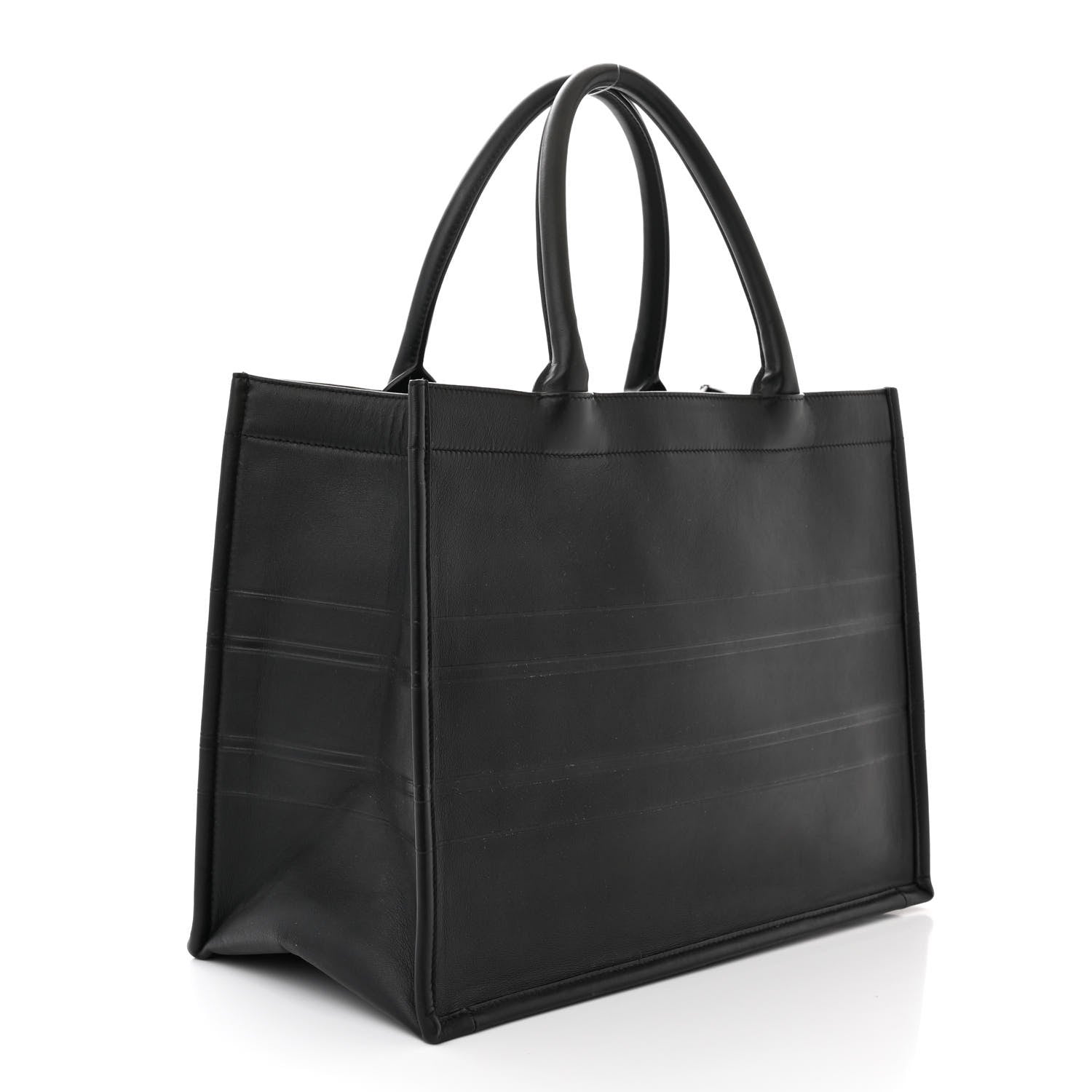 Christian Dior Calfskin Embossed Medium Book Tote Black 3 of 11