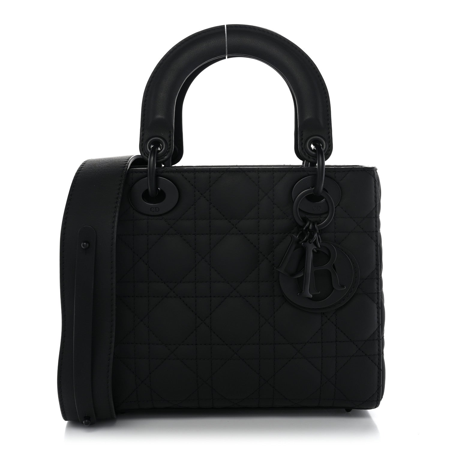 Christian Dior Ultra Matte Calfskin Cannage Small My ABCDior Lady Dior  Black 1 of 10