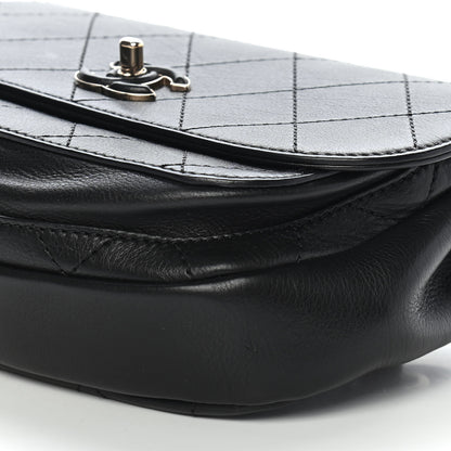 Chanel Calfskin Stitched Coco Curve Waist Bag Black 9 of 10