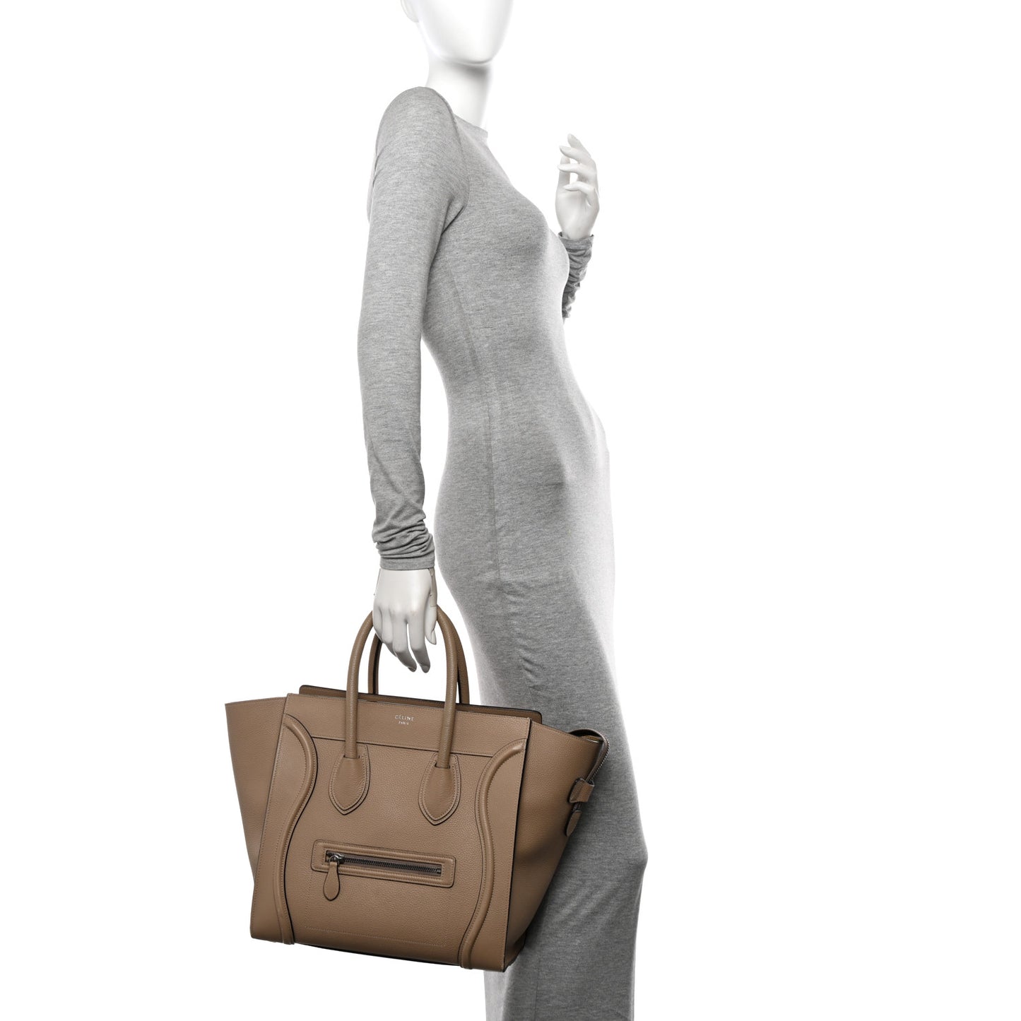Drummed Calfskin Mini Luggage Dune