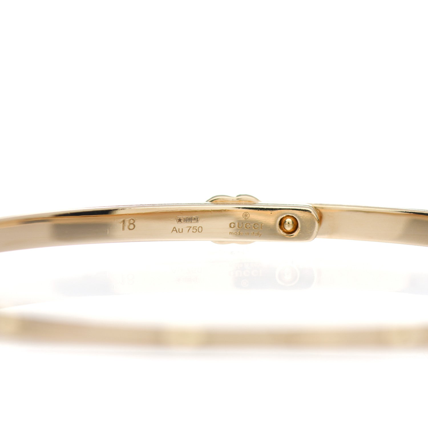Gucci 18K Yellow Gold XS Running Bracelet 4 of 5