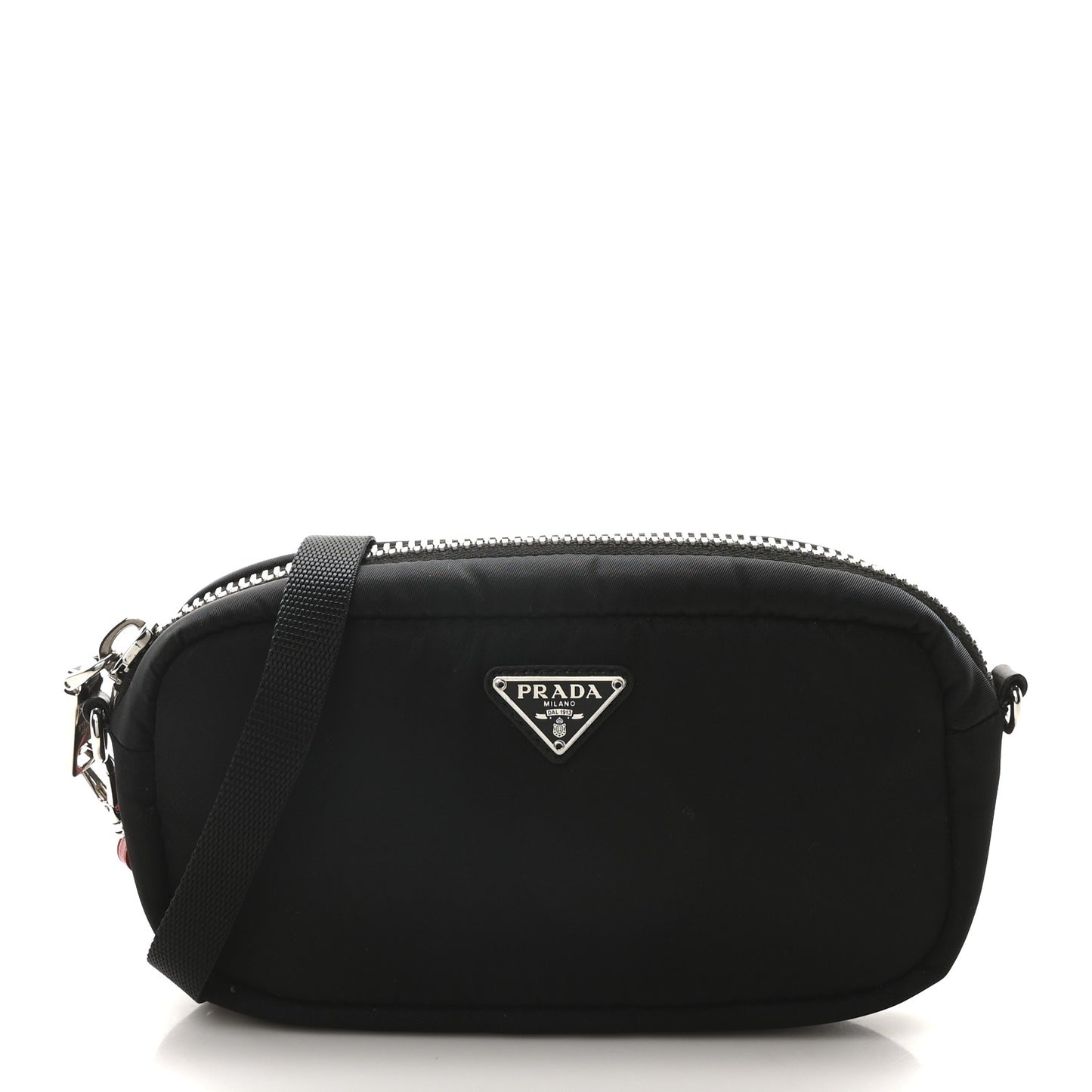 Tessuto Soft Nylon Small Convertible Crossbody Wristlet Black Fuoco