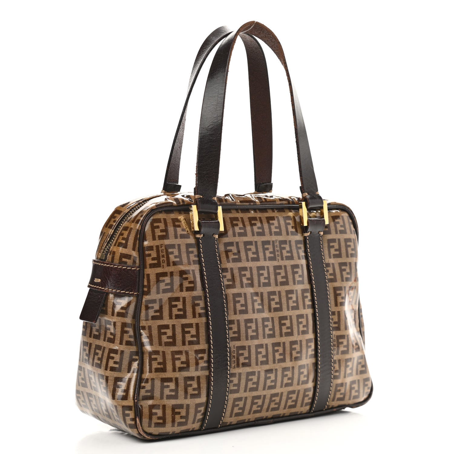 Fendi Vinyl Zucchino Tote Tobacco 2 of 11