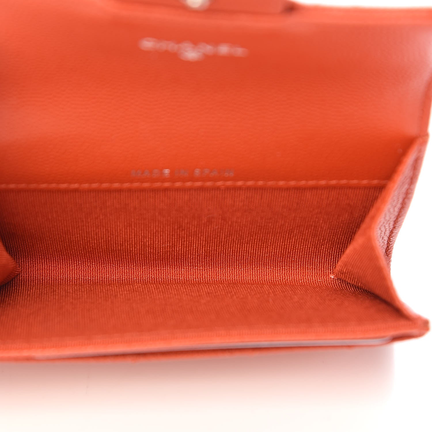 Chanel Caviar Quilted Card Holder Orange 5 of 8