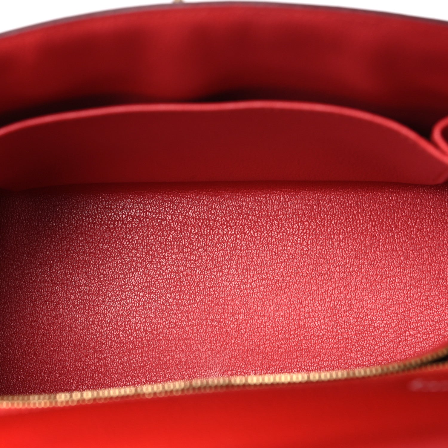 Hermes Chevre Chandra Bi-Color Horseshoe Kelly Sellier 25 Rouge De Coeur Etoupe 5 of 14