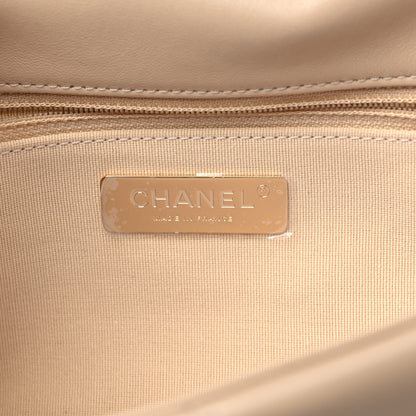Chanel Lambskin Quilted Medium Chanel 19 Flap Light Beige 6 of 9