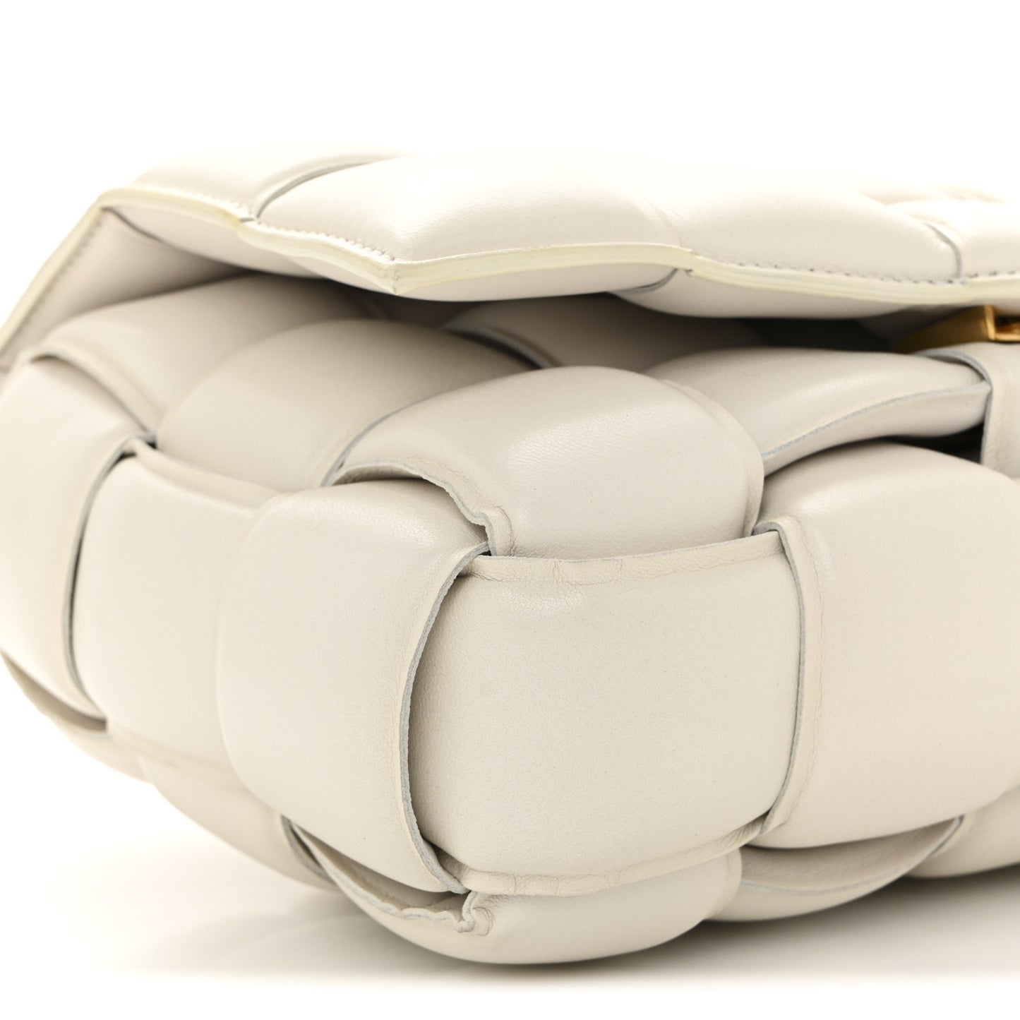 Nappa Maxi Intreccio Padded Cassette Crossbody Bag Chalk Chalk