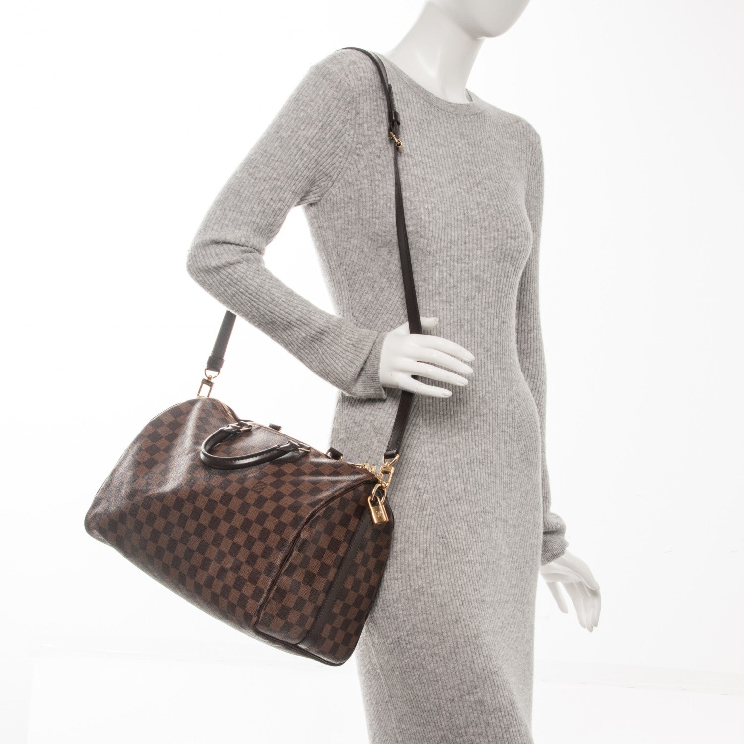 Louis Vuitton Damier Ebene Speedy Bandouliere 35 2 of 7
