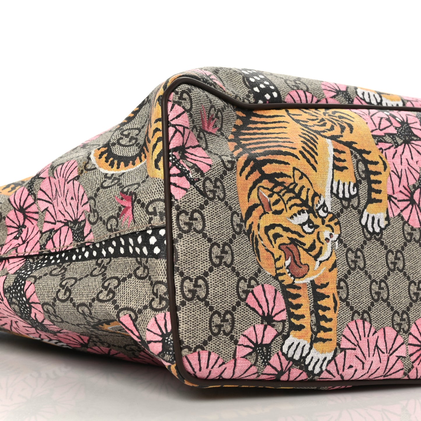 Soft GG Supreme Monogram Bengal Medium Crossbody Tote Beige Pink