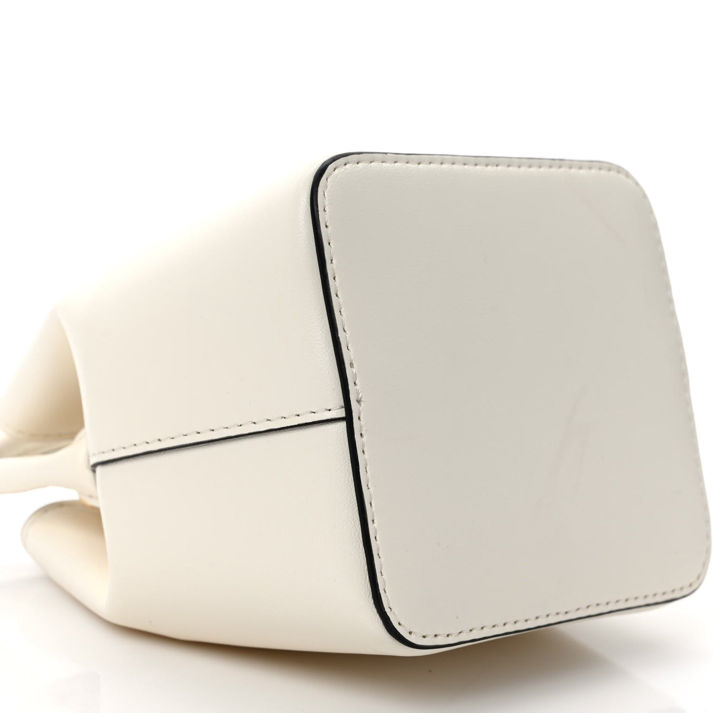 Nappa Mini Vlogo Bucket Bag White