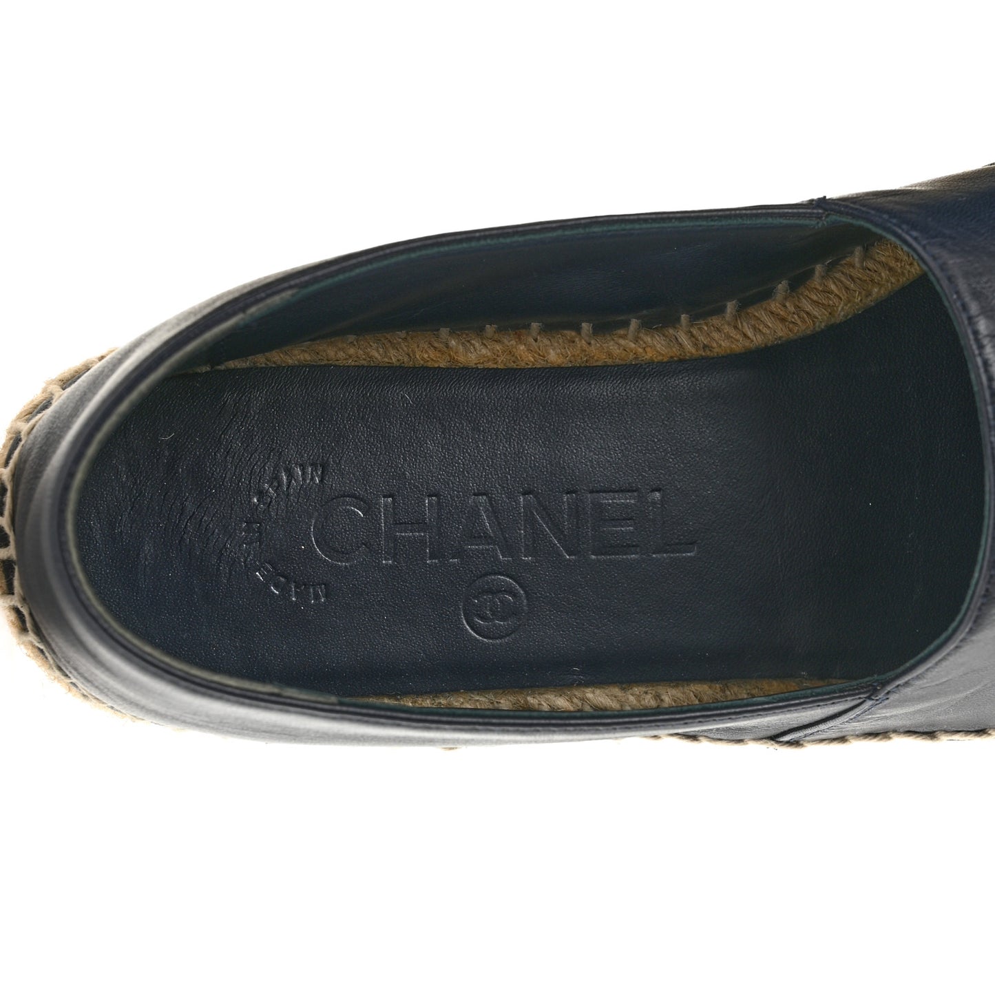 Lambskin CC Espadrilles 36 Dark Navy
