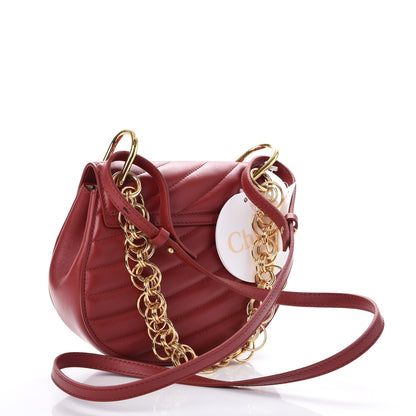 Chloe Calfskin Quilted Mini Drew Bijou Shoulder Bag Dahlia Red 2 of 7