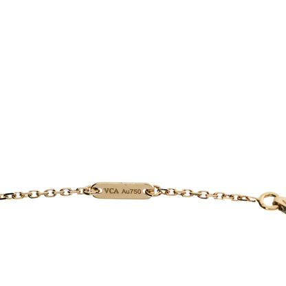Van Cleef & Arpels 18K Yellow Gold Mother of Pearl Sweet Alhambra Pendant Necklace 5 of 7
