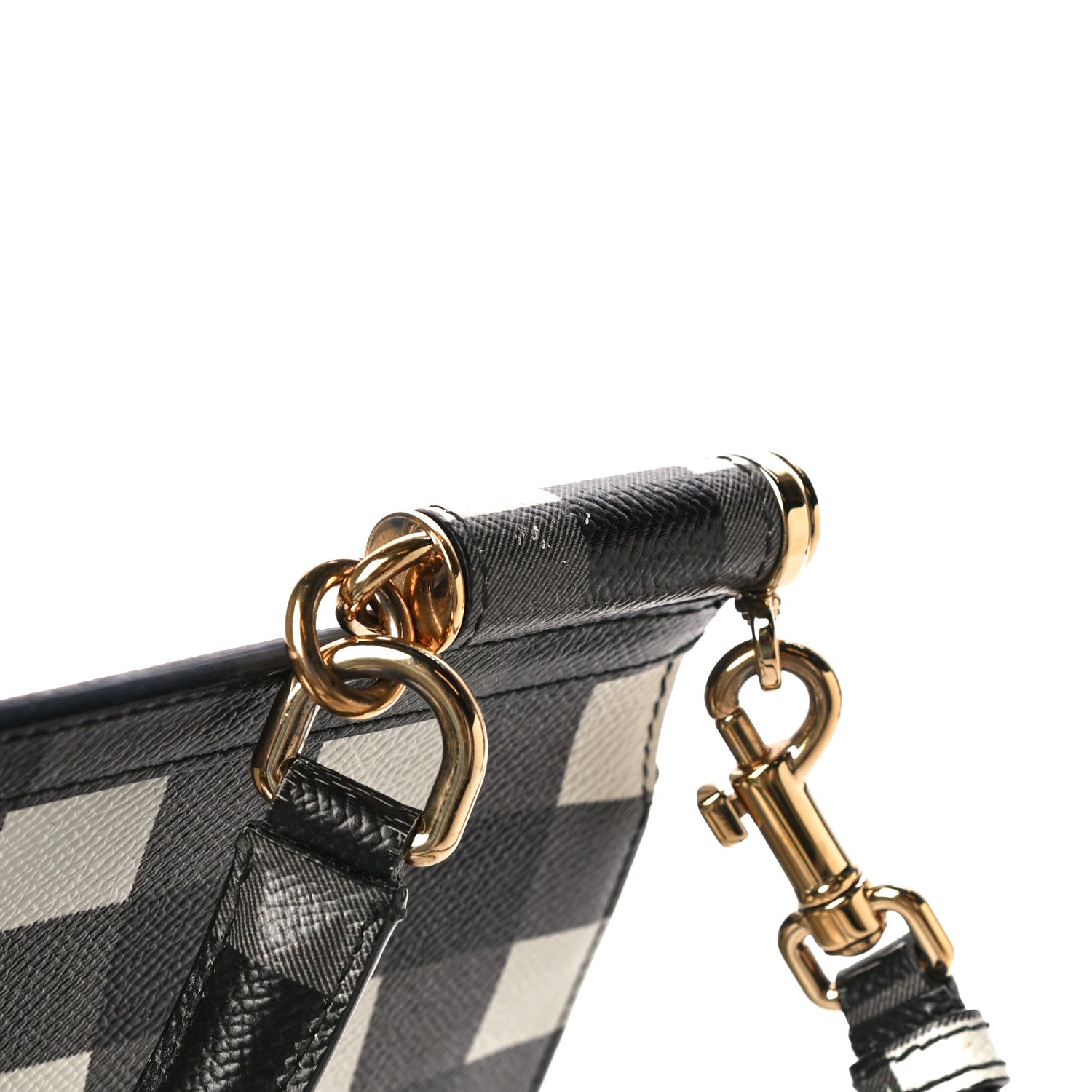 Dolce & Gabbana Dauphine Print Checker Medium Miss Sicily Satchel Black White 18 of 18