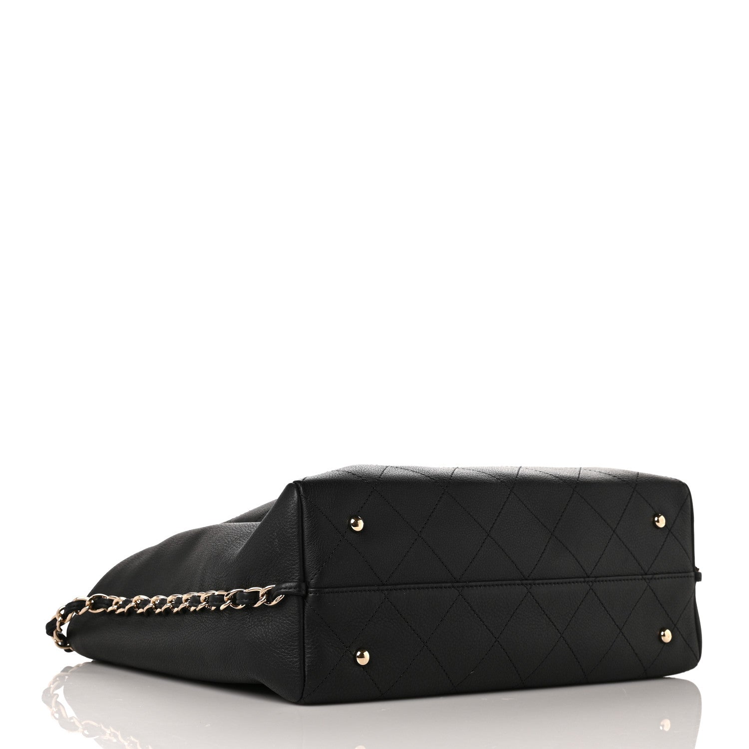 Chanel Bullskin Stitched Medium Shopping Bag Black 3 of 8