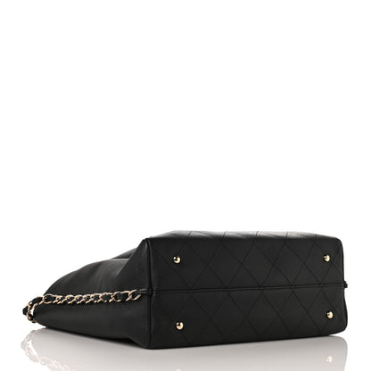 Chanel Bullskin Stitched Medium Shopping Bag Black 3 of 8
