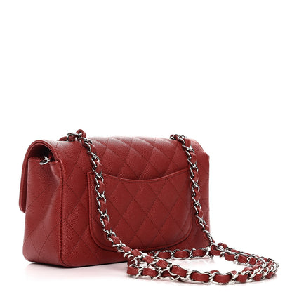 Chanel Caviar Quilted Mini Rectangular Flap Red 3 of 8
