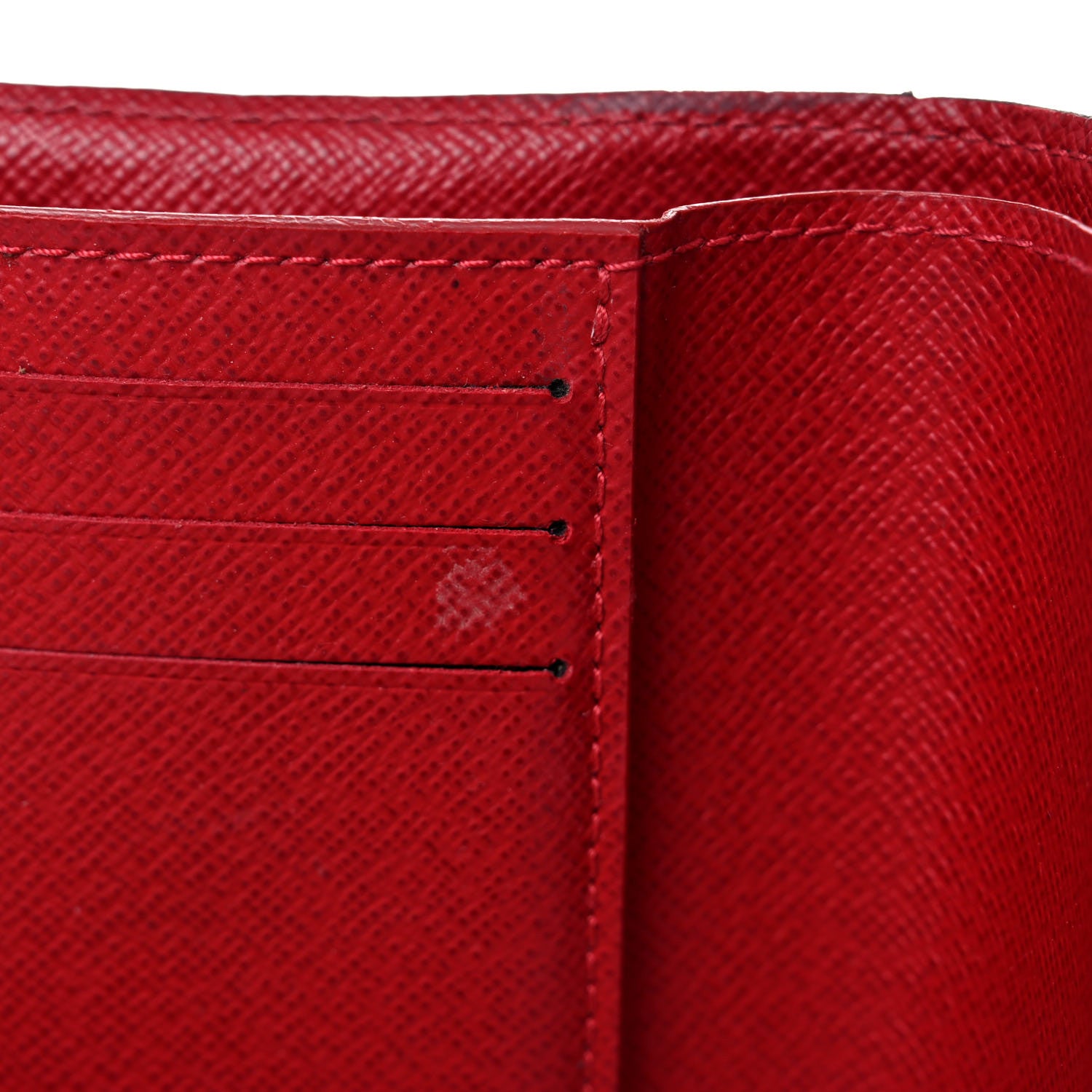 Louis Vuitton Damier Ebene Victorine Wallet Red 9 of 18