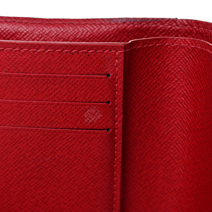 Louis Vuitton Damier Ebene Victorine Wallet Red 9 of 18