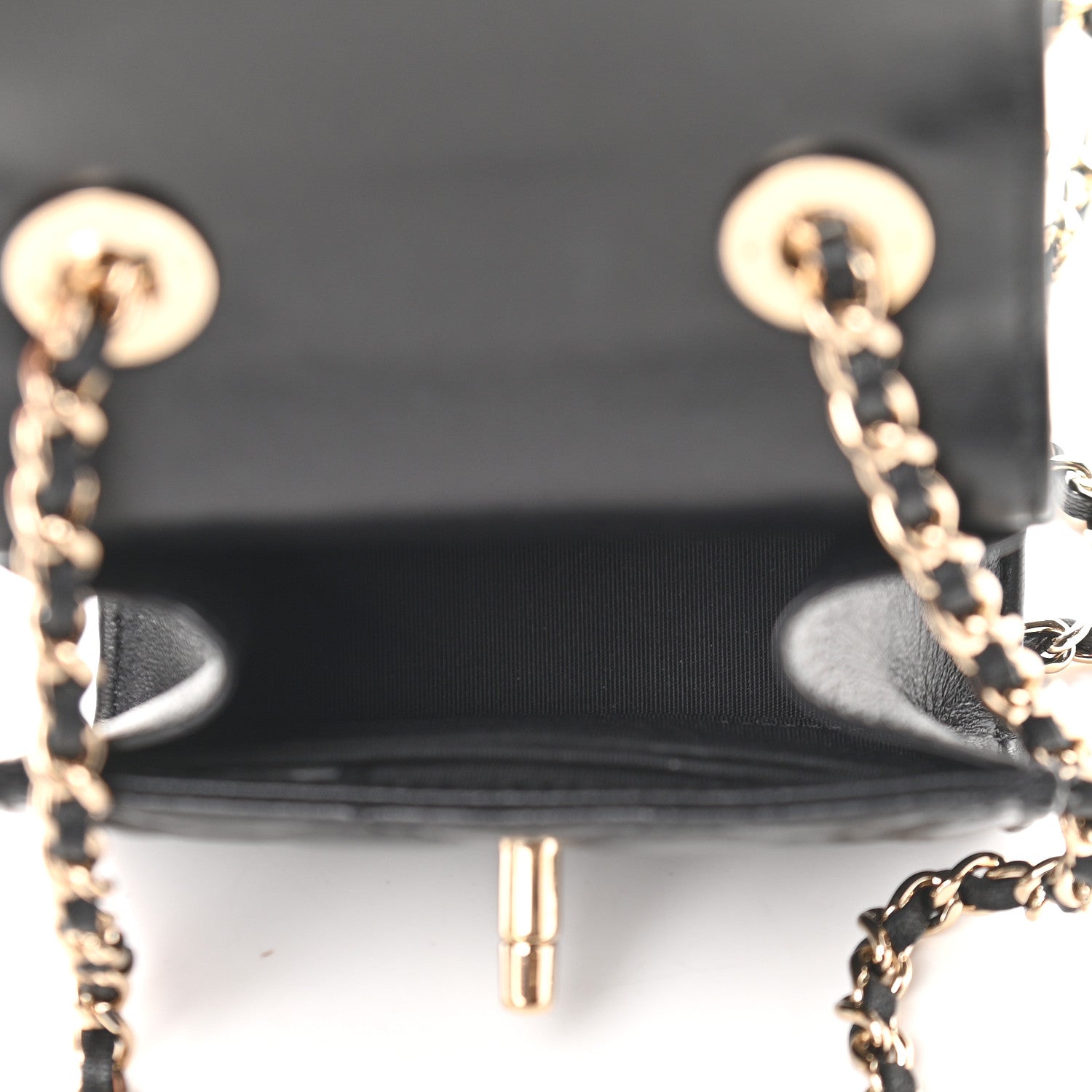 Chanel Lambskin Quilted Mini Trendy CC Chain Wallet Black 5 of 9