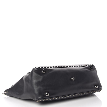 Valentino Garavani Vitello Medium Rockstud Tote Black 4 of 15