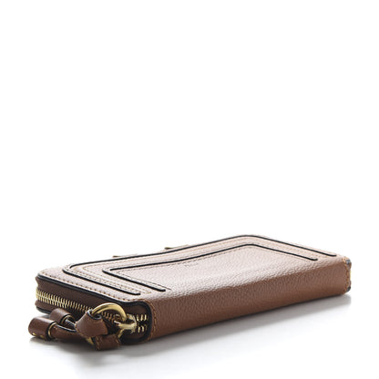 Chloe Grained Calfskin Long Zip Around Marcie Wallet Tan 4 of 6