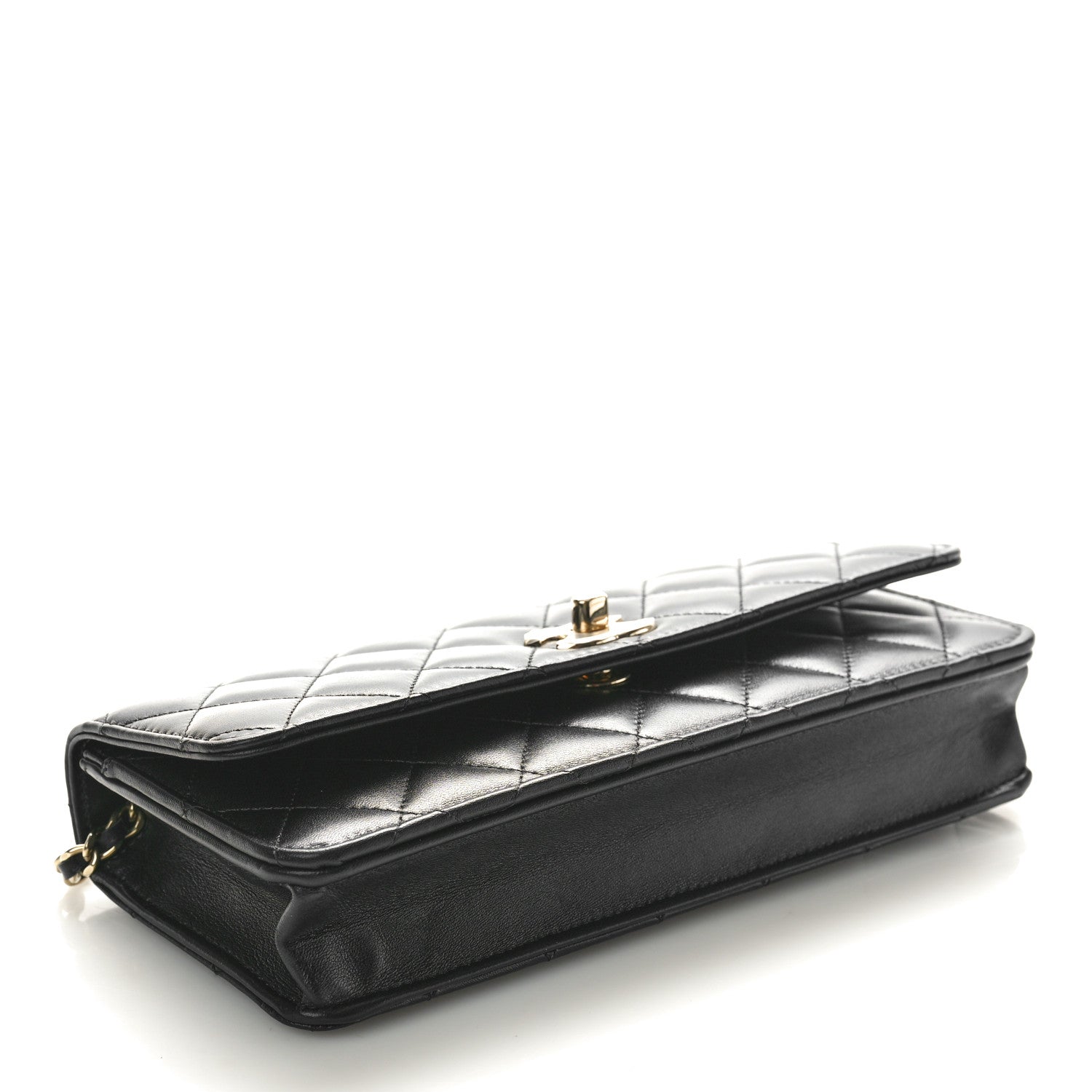 Chanel Lambskin Quilted Trendy CC Long Clutch With Chain Black 4 of 10