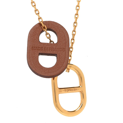 Hermes Swift O'Maillon Pendant Necklace Gold 6 of 8