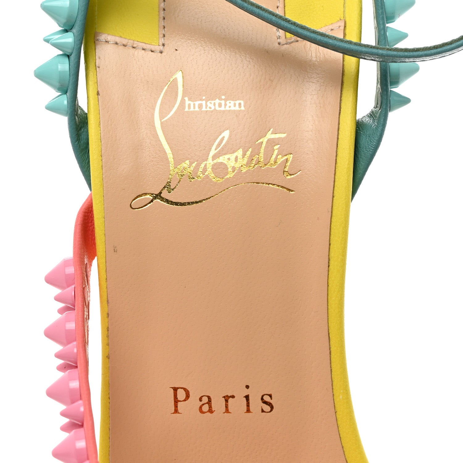 Christian Louboutin Nappa Spikes Mafaldina 100 Sandals 40.5 Multi 7 of 8